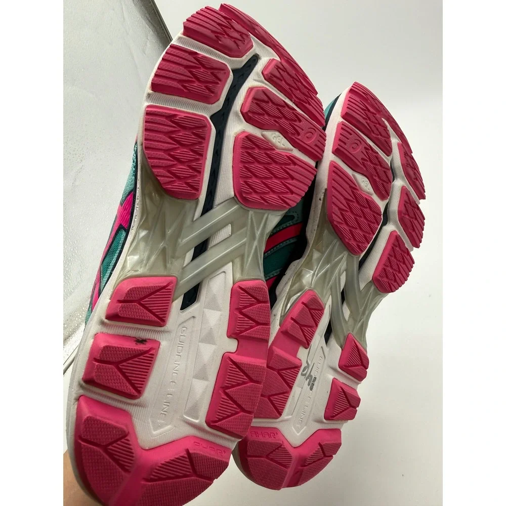 ASICS GT-2000 4 Running Shoes Womens 8.5 Turquoise Pink Stability T656N EUC